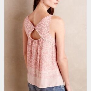 Anthropologie • Mazie Pink Floral Tank Small